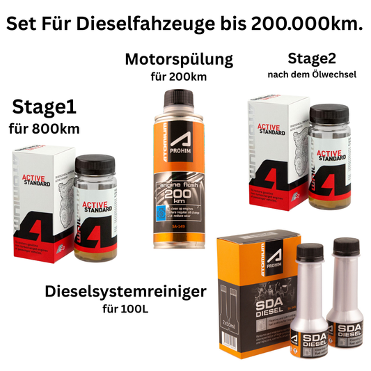 ATOMIUM Set für Dieselfahrzeuge bis 200.000Km.